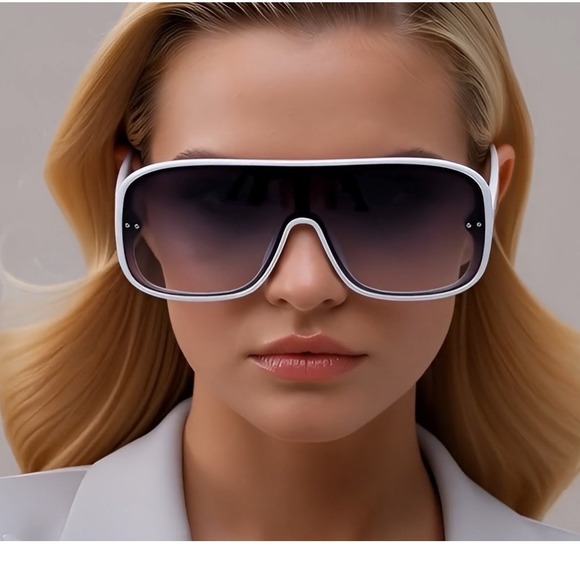 Sunglasses Women Fashion Trendy White Frame UV400 Protect‎ Shades Flat Top Gafas - Picture 12 of 12